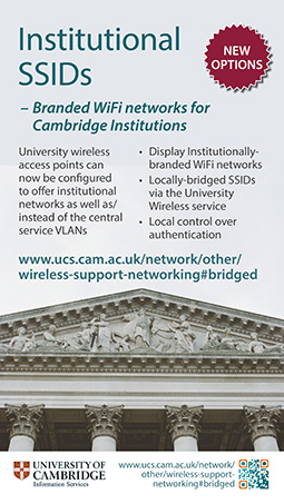 Institutional SSIDs poster