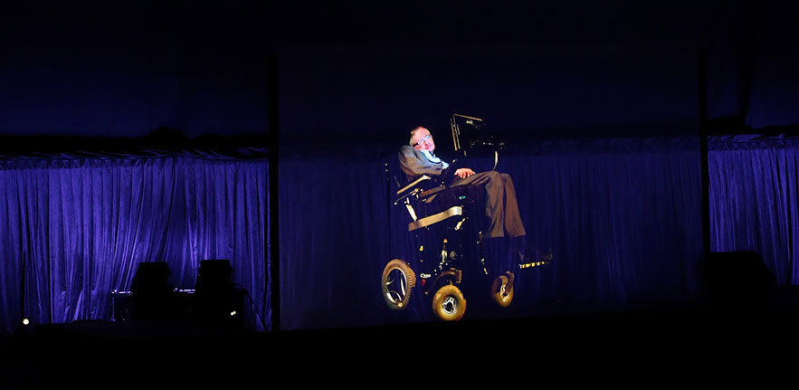 Professor Hawking as a hologram