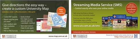 The University Map and SMS services gained user-friendly features